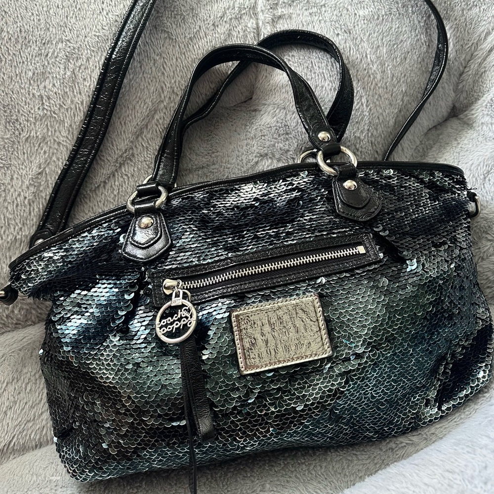 RARE Coach Poppy Sequin Spotlight Tote Bag Y2K Vintage